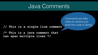 Java comments - Free Java Course Online - Create a Java program video
