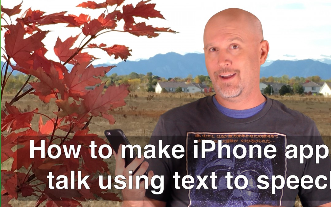 How to make iPhone apps talk using text to speech